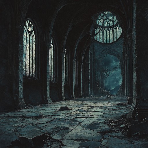 A dark ambient track with chilling organ chords and distant whispers that immerse the listener in a world of dread and mystery