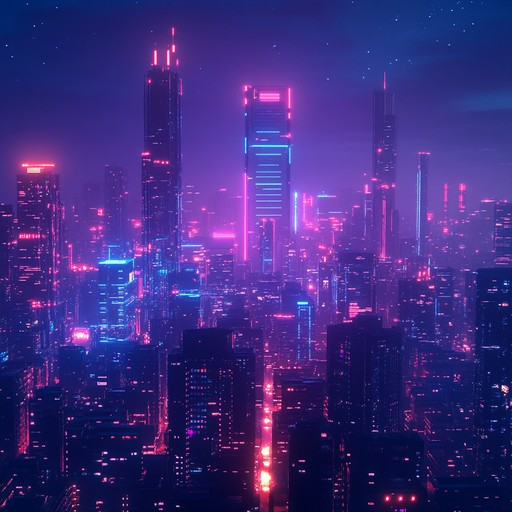 A neon soaked cityscape teems with vibrant life, only to be contrasted by the underlying sense of unease. The pulsating beats drive through synthetic soundscapes, evoking an anxious atmosphere complemented by shimmering synth pads and glitchy textures. This dynamic yet disquieting track is a juxtaposition of energetic rhythms and unsettling tones, painting a digital world on the edge