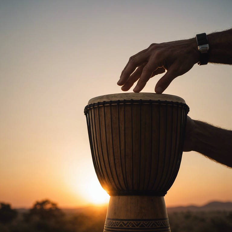 Emulating the lively spirit of a sunlit african savanna, this composition uses upbeat afrobeat rhythms and energetic djembe drumming to create a musical celebration that feels like a joyful dance at dawn.