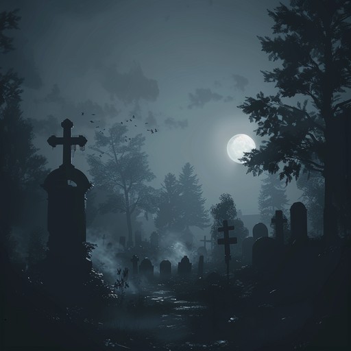 This haunting waltz captures an eerie atmosphere with its unsettling classical strings arrangement. It evokes a sense of creeping dread and ghostly apparitions haunting the moonlit graveyard as the waltz progresses in its disturbing elegance.