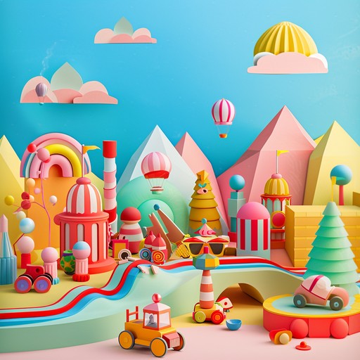 This cheerful toytronica song seamlessly blends whimsical melodies from toy instruments, creating a sense of nostalgic childhood joy. The playful rhythms are designed to evoke a carefree, sunny day in a magical toyland, making listeners feel like they are part of a fantastical adventure. Delightful and light hearted, this tune radiates warmth and simplicity.