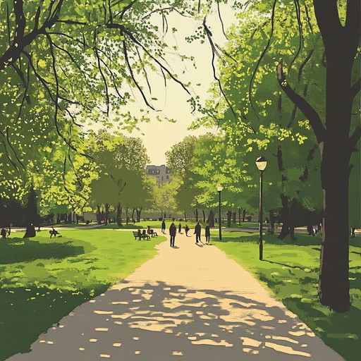 An upbeat and happy muzak tune perfect for creating an atmosphere of joy and light heartedness. Playful melodies and uplifting harmonies bring to life a sunny summer stroll through a picturesque park. Ideal for background music in stores, waiting rooms, or any space looking to boost mood and positivity.