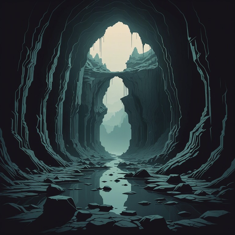 This track captures an intense atmosphere created through the repetitive, foreboding stomp beat, complemented by deep, resonant echoes that evoke a sense of an impending threat or discovery of an ancient, dark secret. The sound design uses a cavernous reverb to amplify the feeling of depth and isolation.