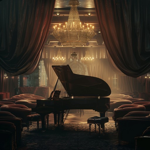 A mesmerizing piano piece exuding romantic sophistication, set in a luxurious late night lounge. Imagine a world filled with velvet drapes, moonlit secrets, and soft whispers. The music blends timeless jazz nuances with chic lounge flair, creating a captivating atmosphere of longing and elegance.