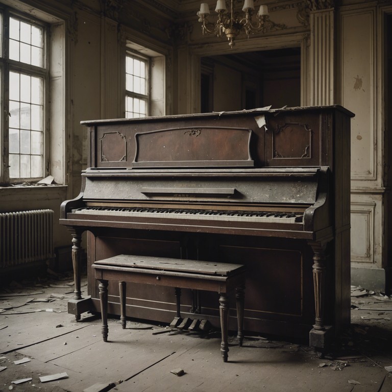 With each note, this song draws listeners into an atmospheric journey through desolate ruins and abandoned halls, where the echoes of a long lost embrace resonate softly through the melancholy air. A single violin carries the weight of past memories, weaving sorrowful melodies alongside a somber piano, illustrating the touching beauty of introspection and solitude.