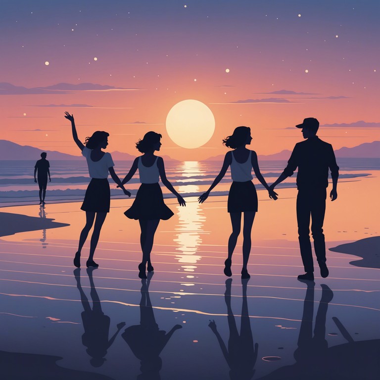 An instrumental piece that captures the essence of a lively evening using mambo rhythms combined with the melodic warmth of the trumpet, setting a scene of a festive sunset party by the beach.