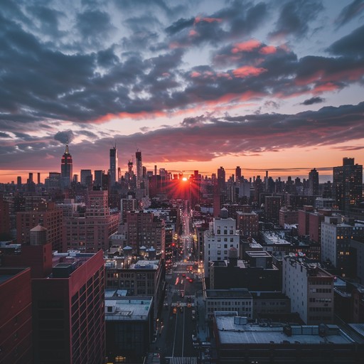 The track captures the essence of a sunrise over new york city rooftops with powerful beats and uplifting melodies. It aims to inspire and empower individuals, reflecting the resilience and vibrancy of urban life.