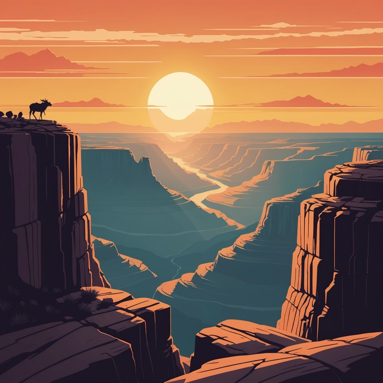 The track blends the energizing elements of hard rock with peaceful, expansive soundscapes reminiscent of a grand canyon at sunrise. Featuring ethereal guitar solos that mimic the gentle whispers of the wind, the composition invites listeners into a contemplative journey, balancing power with tranquility