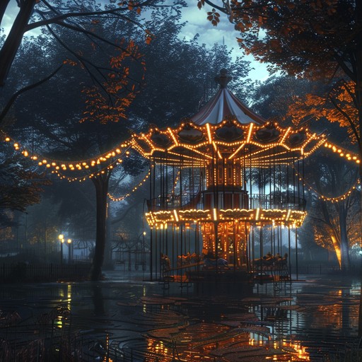 An old, rusted carousel springs to life in the dead of night, its weathered musicbox playing a haunting waltz. The eerie melody echoes through the abandoned amusement park, as ghostly figures dance and twirl to the enchanting tune. The musicbox's notes are slightly out of tune, adding to the unsettling atmosphere. As the waltz reaches its crescendo, the carousel abruptly stops, leaving only the lingering memory of its ghostly serenade.