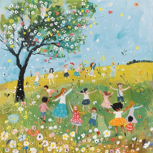 A merry and spirited instrumental piece that brings to life the feeling of frolicking in a bright spring meadow. With its playful and dynamic composition, it promises to lift spirits and evoke smiles.