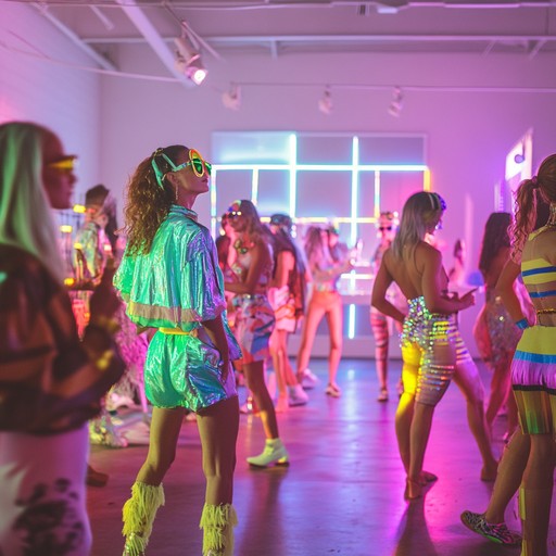 An electrifying dancepop anthem featuring shimmering synthesizers and upbeat rhythms that bring back the essence of the 80s dance scene, making everyone feel like they're back in time on the dancefloor