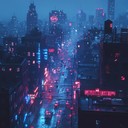 funky electronic beats with a city night vibe