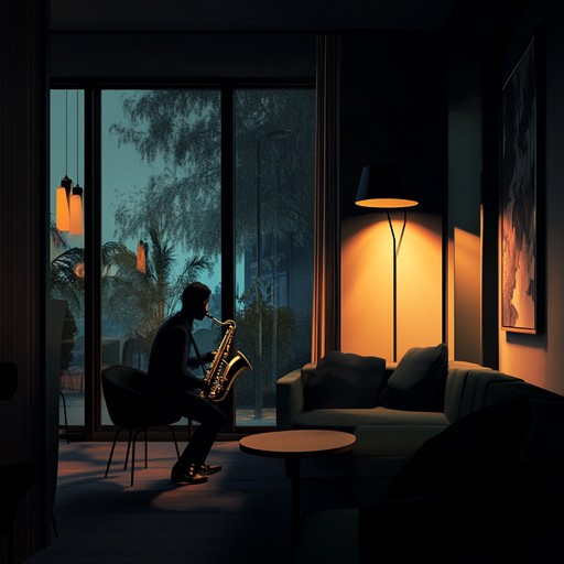 Under the dim moonlight, a sensual saxophone whispers the secrets of the night, carried by smooth, dreamlike melodies that evoke a sense of intimacy and longing, perfect for a cozy, dimly lit lounge setting. The soft and caressing sounds invite deep emotions and contemplation, making it an ideal backdrop for intimate evenings.