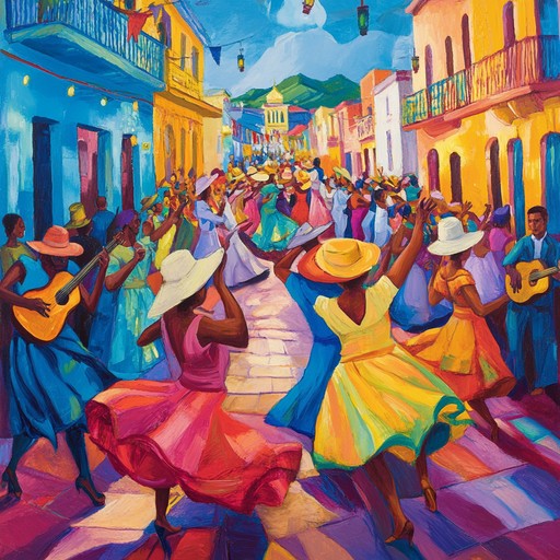 A lively and upbeat salsa track perfect for dancing under the sun, featuring vibrant percussion, spirited brass, and infectious melodies that evoke the joyous atmosphere of latin festivities. The composition builds gradually, adding layers of rhythms and harmonies, creating a feel good, danceable vibe. Ideal for parties, joyful gatherings, or simply bringing a touch of summer to everyday life