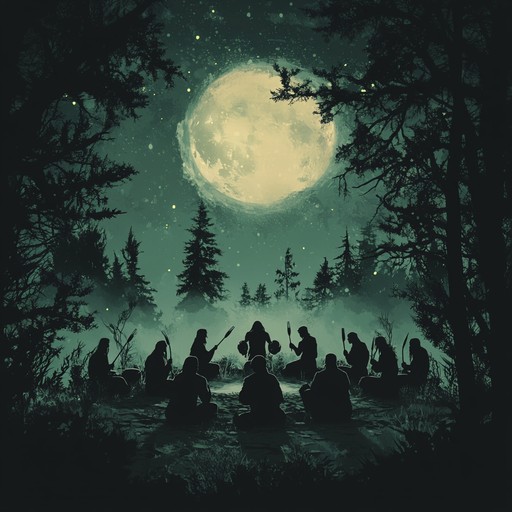 **feel the intense anticipation of twilight as tribal percussion drives a suspenseful narrative. Overlaying eerie flutes and ambient forest sounds enhance the atmosphere, turning a simple ritual into a mesmerizing, anxiety filled experience.**