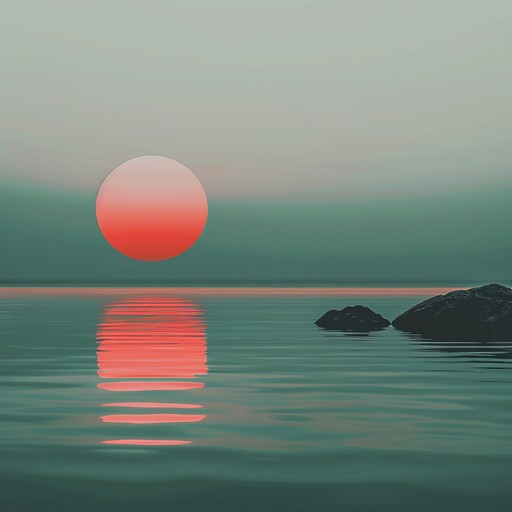 Experience the serene beauty of a sunset captured through tranquil synth lines and soft electronic textures, creating an atmosphere of calm and reflection