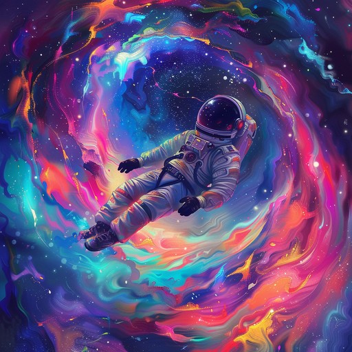 Immerse yourself in a kaleidoscopic sound journey that blends dramatic crescendos with swirling psychedelic textures, invoking visuals of interstellar travel and cosmic wonders. Let the extensive use of reverb drenched guitars, ethereal synth pads, and dynamic percussion guide your mind through a universe of colors and emotions.