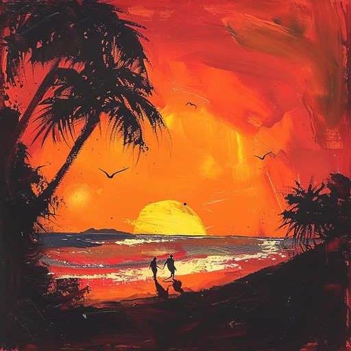 Let the energetic salsa rhythms whisk you away to a vibrant tropical sunset, where the warmth of the music matches the fading rays of the sun, filling you with an invigorating sense of joy