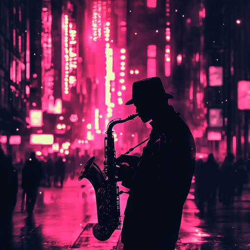 An upbeat instrumental blending jazz and soul, featuring a groovy saxophone melody that captures the energy of the city at night.