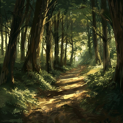 A calming instrumental piece featuring delicate classical sounds, creating an atmosphere reminiscent of a peaceful walk through an ancient forest. Each note invites listeners to find solace and tranquility amidst nature's gentle whispers