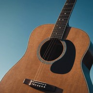 soft guitar play under twilight skies