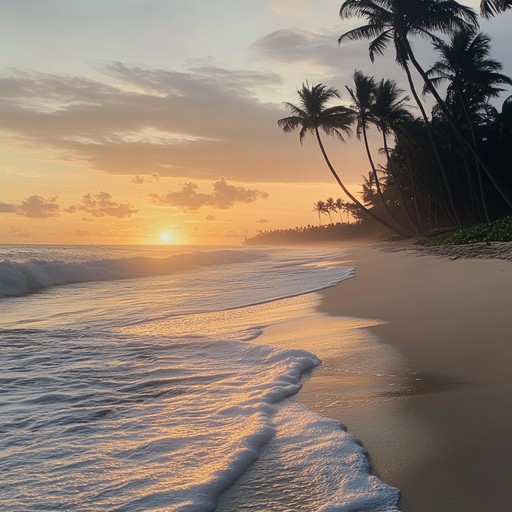 Experience the tranquility of a quiet beach as soft marimba notes blend seamlessly with distant ocean waves, capturing the essence of a serene sunset retreat.