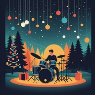 powerful drums in holiday spirit