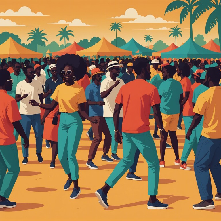 This instrumental track features dynamic afrobeat rhythms symbolizing victory and celebration, perfect for moments of achievement and joy. The composition blends traditional african instruments with modern beats to create an atmosphere of a triumphant festival.