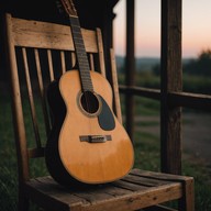 simple guitar strums paint somber reflections