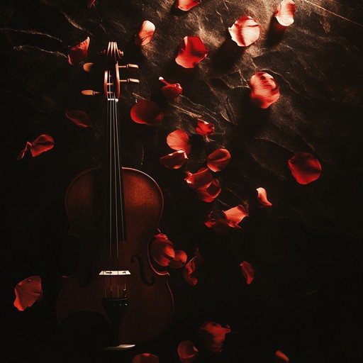 This instrumental piece gently unfolds with a solo violin leading the charge, accompanied by a lush string orchestra, creating an atmosphere brimming with romantic allure and passionate undertones. The music curves and undulates, capturing the listener's imagination and transporting them to a world of intimate and amorous encounters