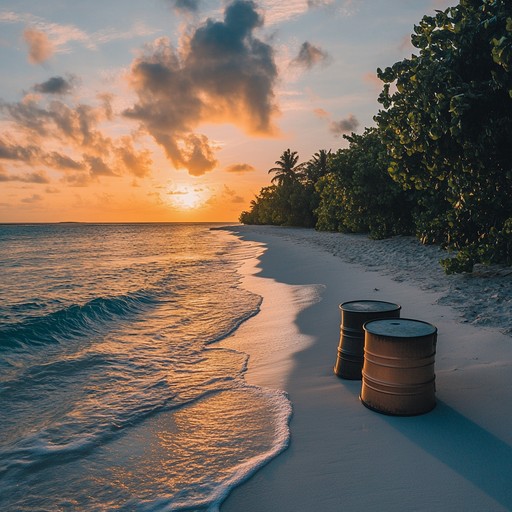 A nostalgic instrumental piece featuring the enchanting sound of steel drums, transporting listeners to a serene island at sunset. The melody captures the mixture of tender emotions and bittersweet nostalgia, with a gentle rhythm that mirrors the ebb and flow of caribbean waves