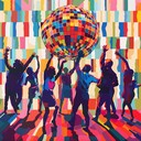 lively festive disco track reminiscent of the 70s