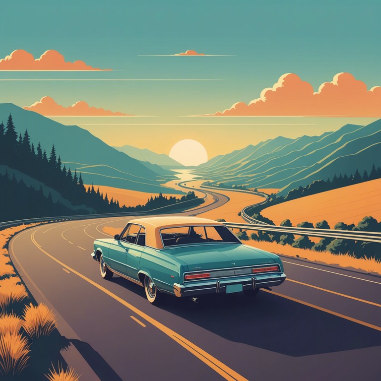 A vibrant and upbeat instrumental track featuring electrifying guitar riffs paired with a rhythmic drum beat that captures the essence of a joyful road trip at sunrise. Perfect for invoking feelings of freedom and excitement.