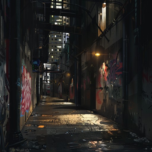 Experience a soundscape filled with aggressive beats and dark textures, embodying the relentless intensity of navigating a gritty urban jungle at night.