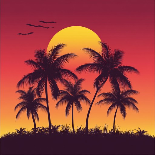 An elegant instrumental piece that captures the serene beauty of a tropical sunset, with smooth, exotic melodies and rhythmic patterns that invoke feelings of relaxation and luxury. Picture yourself on a white sandy beach, swaying gently in a hammock, surrounded by lush greenery, and listening to the gentle waves