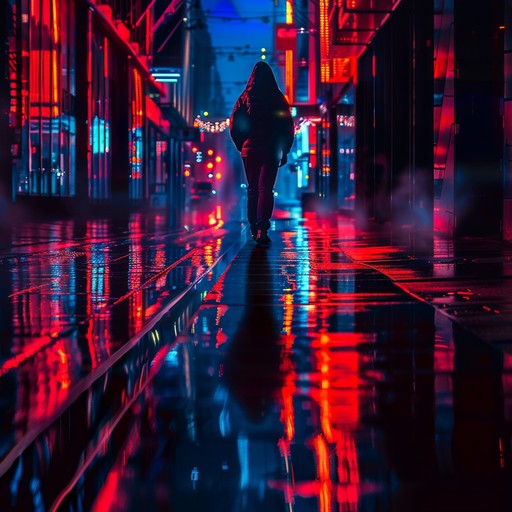 Dive into a melancholic yet mesmerizing journey with soothing synths. Slow tempo electronic beats create an emotional, nostalgic ambiance perfect for reflective moments in an urban nightscape bathed in neon lights.