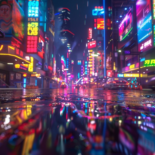 Imagine a bustling cyberpunk cityscape at night, where neon signs flicker and the air vibrates with funky electronic beats. This track combines retro funk with futuristic elements, creating a soundscape that's both nostalgic and forward looking. The bass guitar lays down groovy, infectious rhythms that make you feel like you're cruising through a futuristic urban landscape with style and swagger.