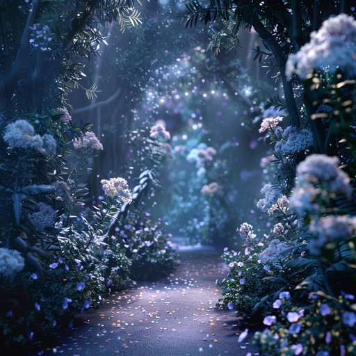 Meander through an ethereal garden filled with enchanting flora, accompanied by a dreamlike musical backdrop. The melodies create a serene and magical environment, perfect for moments of tranquil reflection and wonder.