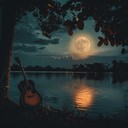 soulful guitar notes under a serene night sky