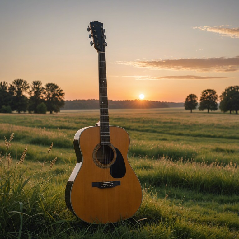 A folk instrumental encapsulating the essence of yearning through a soft acoustic melody played by a single guitar, capturing the essence of longing and the sweetness of melancholy in a rural heartland setting. Embedded in every note is the tale of lost loves and the beauty of times gone by, inviting the listener on a journey through the emotional barrenness of longing that resonates deeply within the soul.