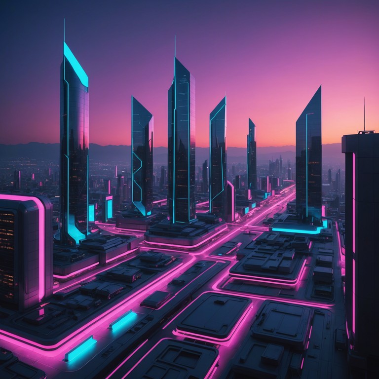 Visualize moving through a city where skyscrapers are adorned with vibrant neon lights and streets pulsate with the life of a futuristic metropolis, all encapsulated in this mesmerizing synthesis of sound.