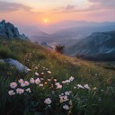 serene chalga instrumental reflecting calm evening over balkan mountains