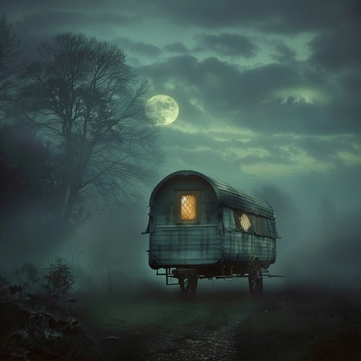 Imagine a brisk evening under a starry sky, with the silhouette of a caravan moving through a vast landscape. The music captures the spirit of adventure and mystery inherent to a nomadic gypsy lifestyle, infused with traditional melodies and rhythms, providing a sense of movement and freedom.