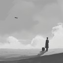 a minimalistic and atmospheric piece for a solitary journey