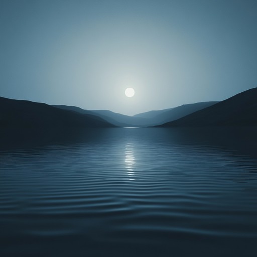 A gentle piano melody flows delicately over minimalistic background textures, evoking deep sentiments and soothing the listener. The piece captures the essence of silent moonlit nights, reflecting on quiet moments and heartfelt emotions.