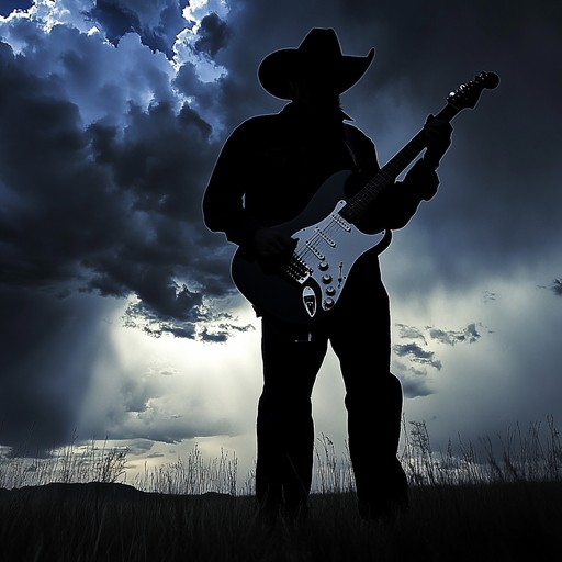 A fiery, heavily twang filled country composition, where relentless electric guitar riffs and pounding drums create a powerful background for scenes of fiery confrontation and heartfelt revenge