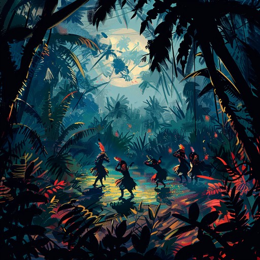 Immerse in a spine chilling afrobeat composition where eerie percussion meets unsettling melodies. The rhythmic heartbeat of traditional drums combined with ghostly electronic elements creates a soundscape perfect for a nocturnal jungle ritual under the moonlight. The intricate layers of the arrangement invoke a sense of dread and intrigue, inviting the listener into a mysterious, dark ceremonial atmosphere.