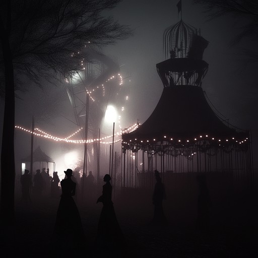 A dive into the shadowy corners of an eerie yet vibrant cabaret, filled with haunting accordion melodies, twisted harmonics, and an undercurrent of unsettling rhythms. The music conjures images of a gothic carnival where suspenseful performances unfold in dimly lit settings, creating a rich tapestry of contrasts