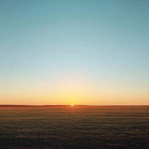 Picture a sunny afternoon in a vast, open field. The gentle strumming of an acoustic guitar creates a feeling of warmth and nostalgia. The music soothes the soul and transports you to a peaceful, rural setting, evoking memories of simpler times.