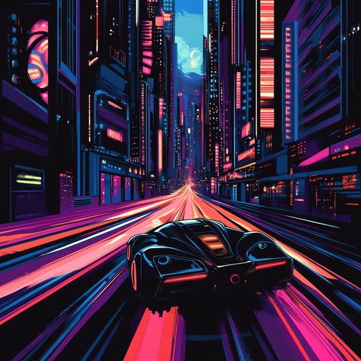 Experience the pulse pounding thrill of racing through futuristic city streets illuminated by neon lights. This instrumental electropop track combines driving synths, dynamic beats, and atmospheric elements to create an immersive soundscape that captures the essence of a high speed night chase.